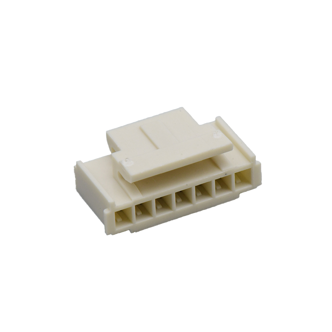 Pitch 2.00mm 单排带扣 Housing PA66 高温料 米黄色 7pin 米黄色