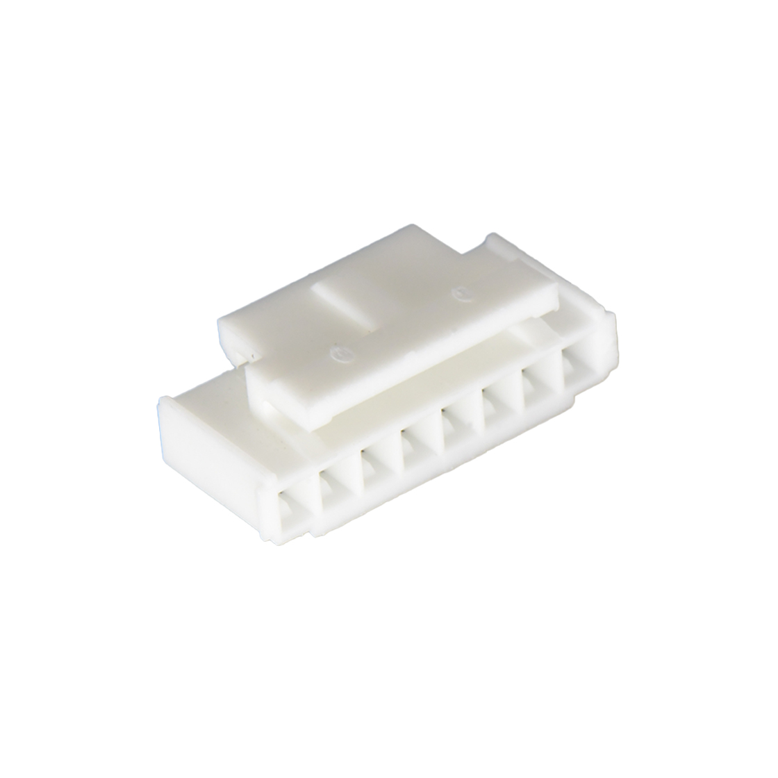 Pitch 2.00mm 单排带扣 housing 8Pin PA66无卤 白色