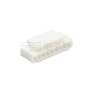 Pitch 2.00mm 单排带扣 housing 9Pin PA66无卤 白色