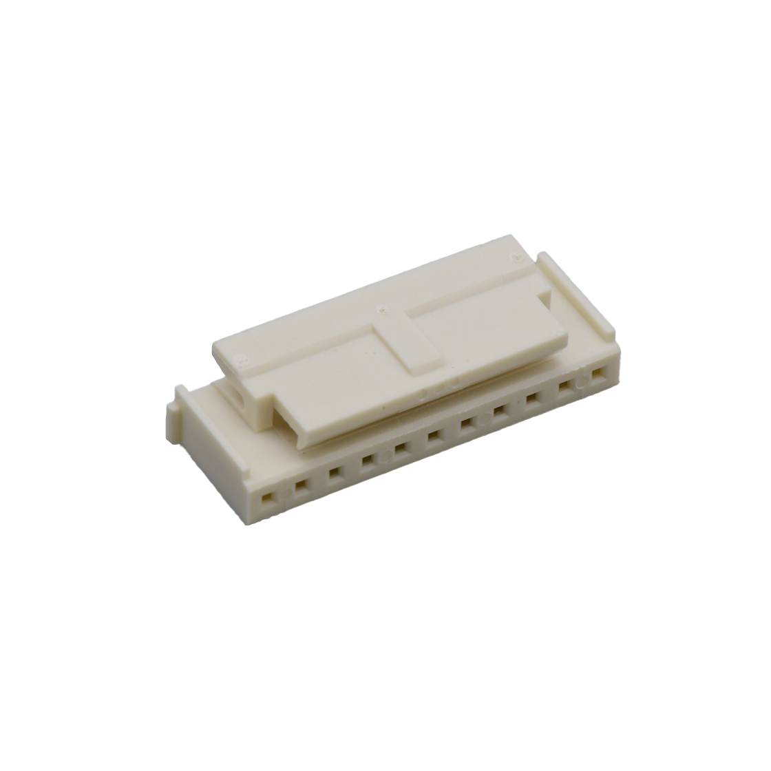 Pitch 2.00mm 单排带扣 Housing PA66 高温料 米黄色 11pin 米黄色
