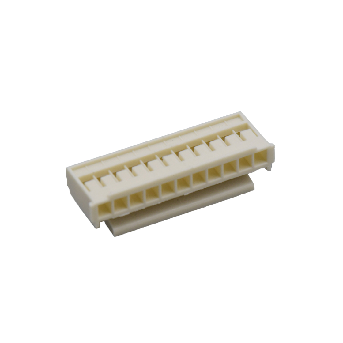 Pitch 2.00mm 单排带扣 Housing PA66 高温料 米黄色 11pin 米黄色