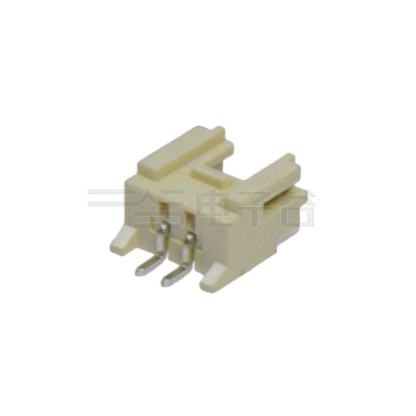 Pitch 2.0mm 90°单排卧贴 Wafer LCP 2pin 米黄色 镀亮锡 载带16mm宽