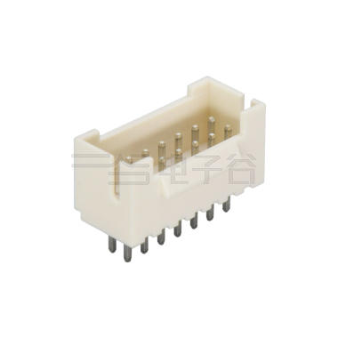 Pitch 2.00mm 180°双排DIP型 Wafer PA46 2x7pin 米黄色 镀亮锡