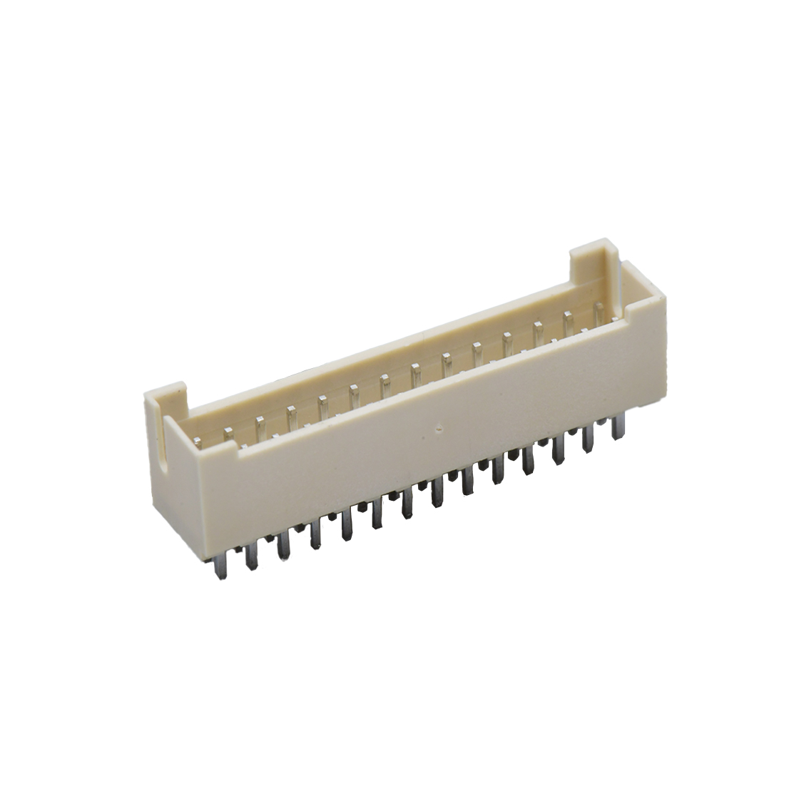 Pitch 2.00mm 180°PHB双排DIP型 Wafer PA46 2x14pin 米黄色 镀亮锡