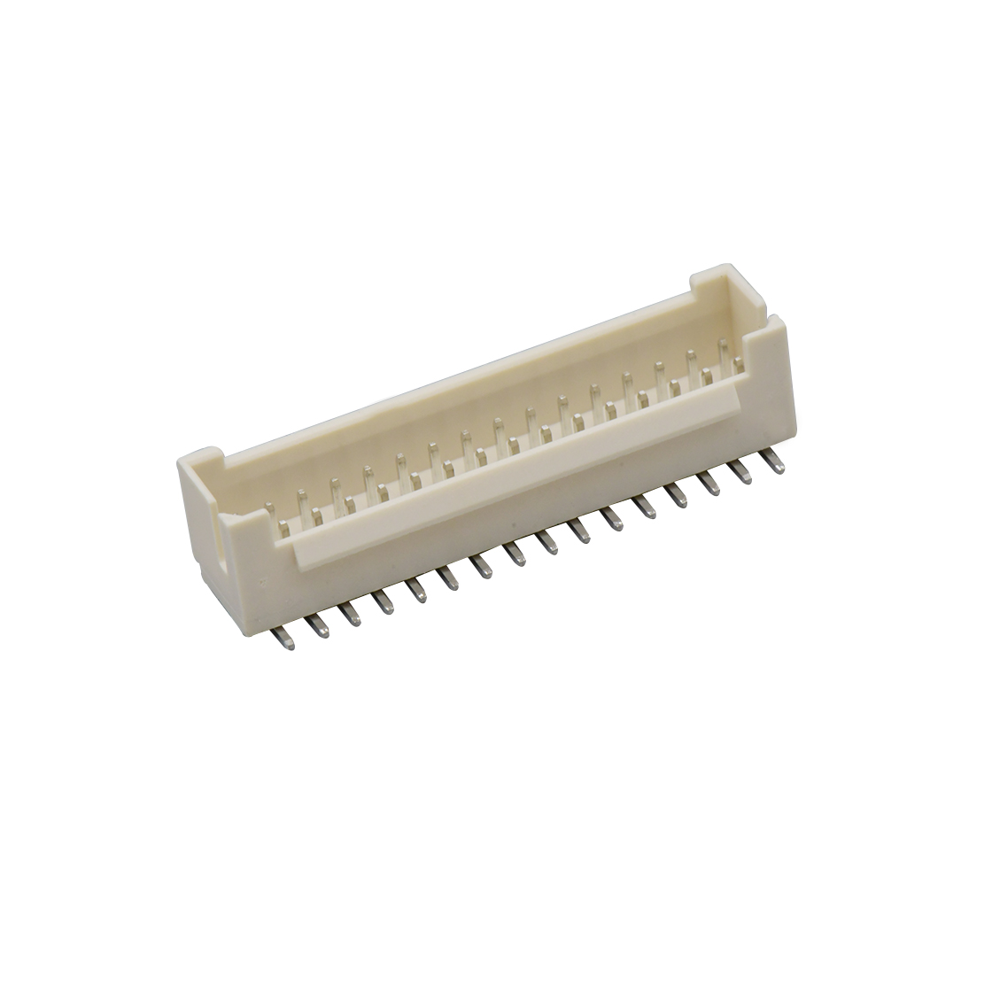 Pitch 2.0mm 180°双排带扣立贴无logo Wafer 2x16pin 米黄色 镀亮锡