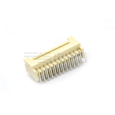 Pitch 2.0mm 90° 双排带定位弯针 Wafer 2X12Pin 本色 镀亮锡