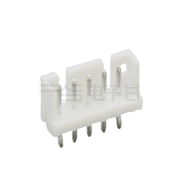 Pitch 2.00mm 180° 单排立插打外K Wafer 5pin 本色 镀亮锡
