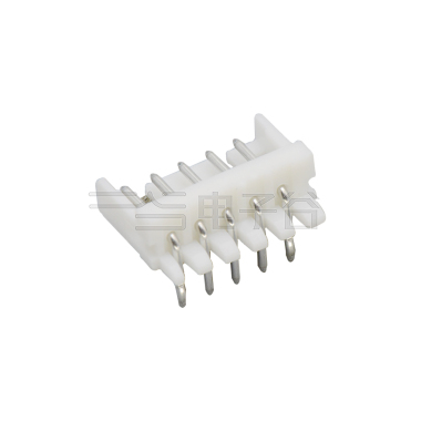 Pitch 2.00mm 90°单排卧插打外K Wafer 5pin 本色 镀亮锡