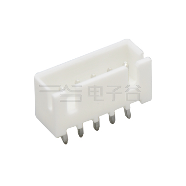 Pitch 2.50mm 180°WAFER 打K 5Pin 白色 PA66, UL94V-0 亮锡