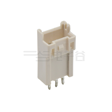 Pitch 2.50mm 单排 Wafer 加长款打K 带柱 3Pin 本色 PA66,UL94V-0