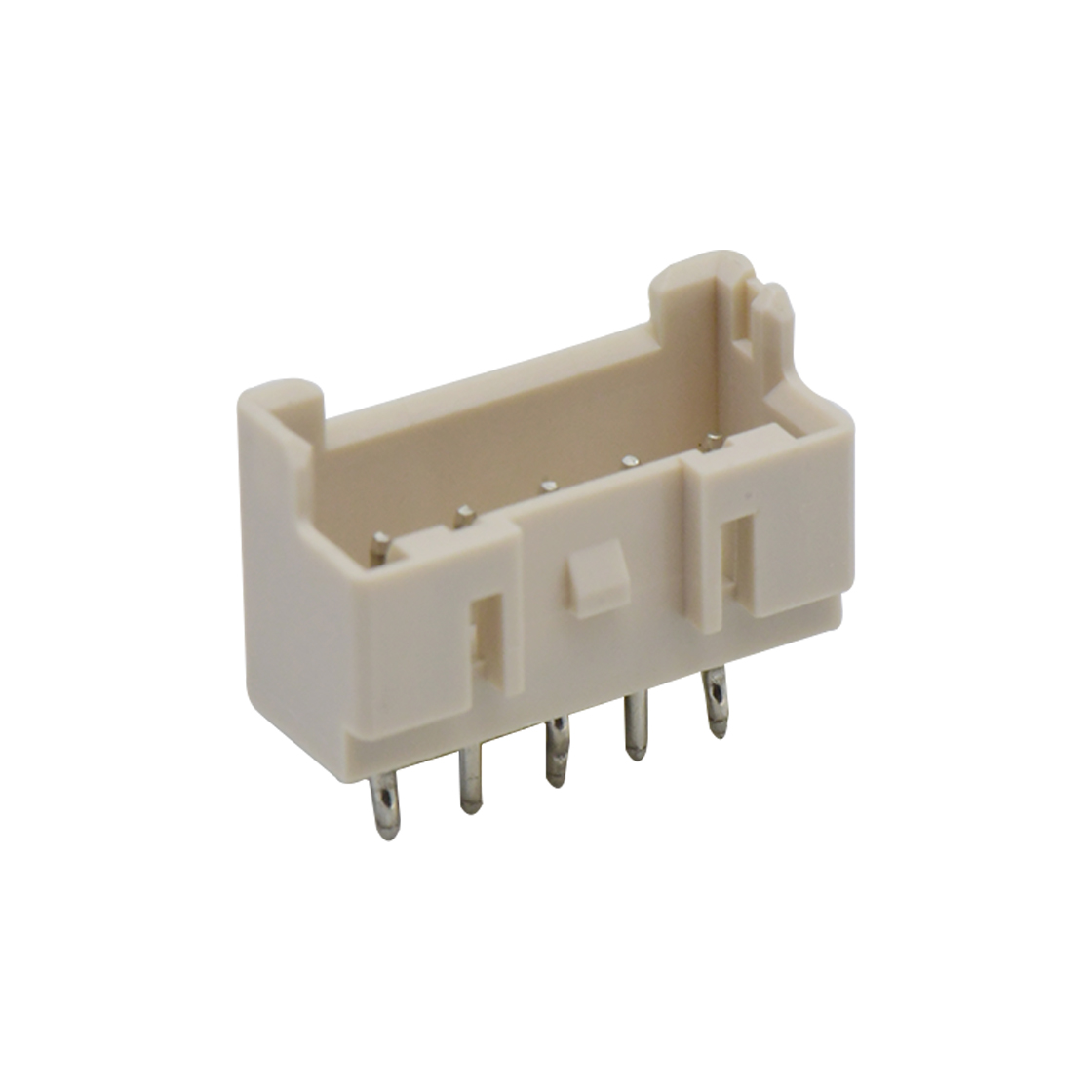 Pitch 2.50mm 单排 Wafer 打K 无柱 5Pin 本色 PA66,UL94V-0