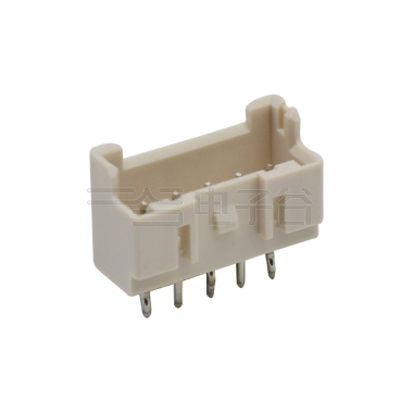 Pitch 2.50mm 单排 Wafer 打K 无柱 5Pin 本色 PA66,UL94V-0