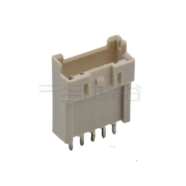 Pitch 2.50mm 单排 Wafer 加长款 打K 无柱 5Pin 本色 PA66,UL94V-0