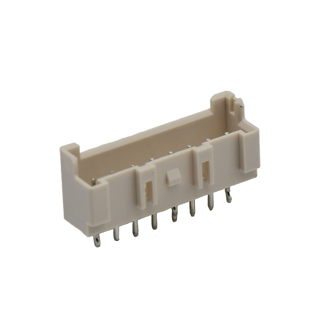 Pitch 2.50mm 单排 Wafer 打K 无柱 8Pin 本色 PA66,UL94V-0