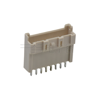 Pitch 2.50mm 单排 Wafer 加长款 打K 无柱 8Pin 本色 PA66,UL94V-0