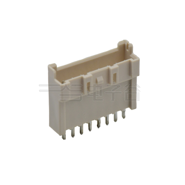 Pitch 2.50mm 单排 Wafer 加长款打K 带柱 8Pin 本色 PA66,UL94V-0