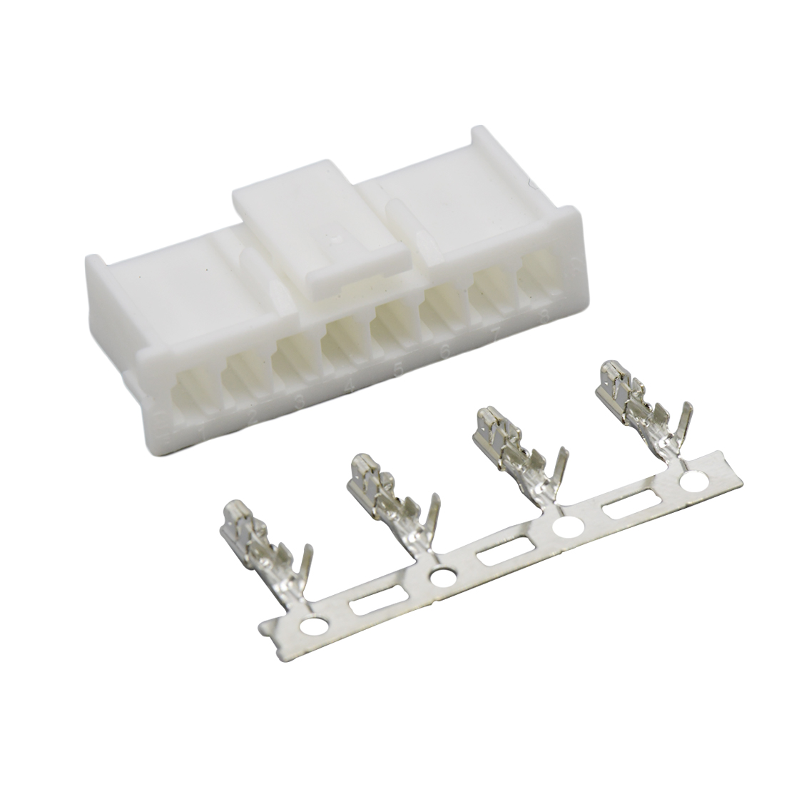Pitch 2.50mm Male Housing 8Pin 白色 PA66,UL94V-0