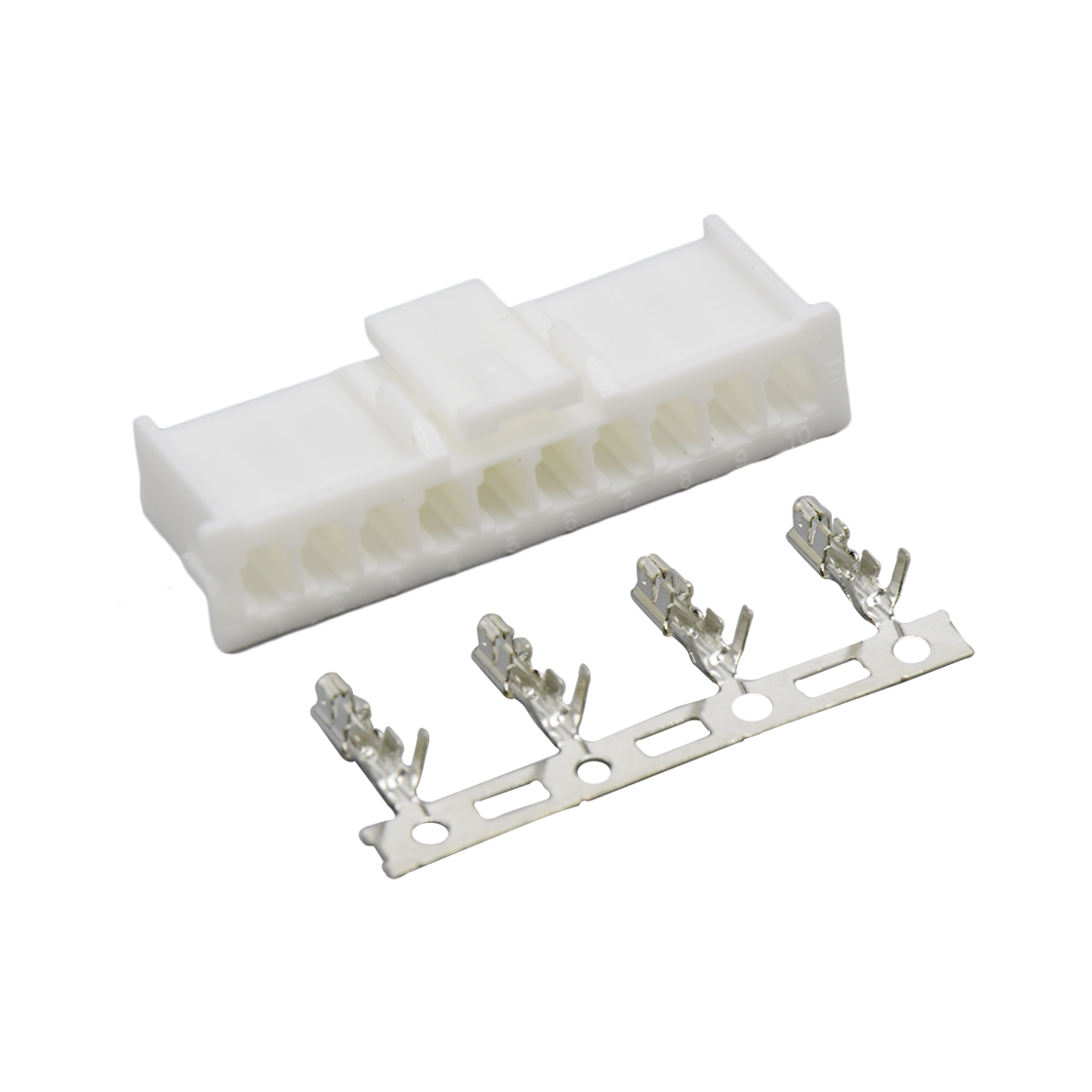 Pitch 2.50mm Male Housing 10Pin 白色 PA66,UL94V-0