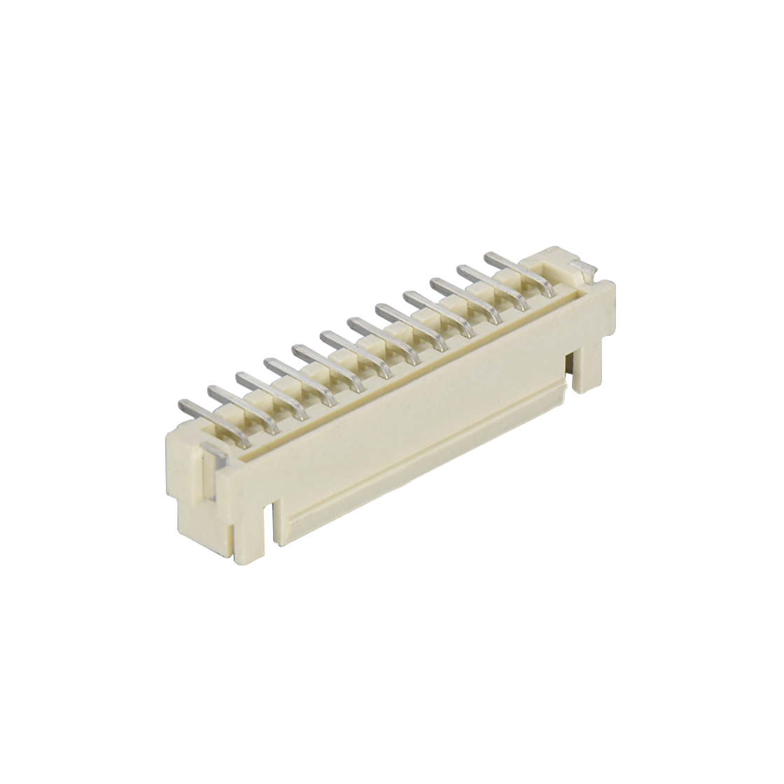 Pitch2.50mm 180°单排立贴 无卤Wafer 12Pin 本色 镀亮锡