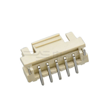 Pitch2.50mm 180°单排立贴 无卤Wafer 5Pin 本色 镀亮锡