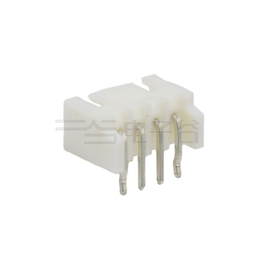 Pitch 2.50mm 90°单排带DIP型带定位 Wafer 4Pin 白色 镀亮锡