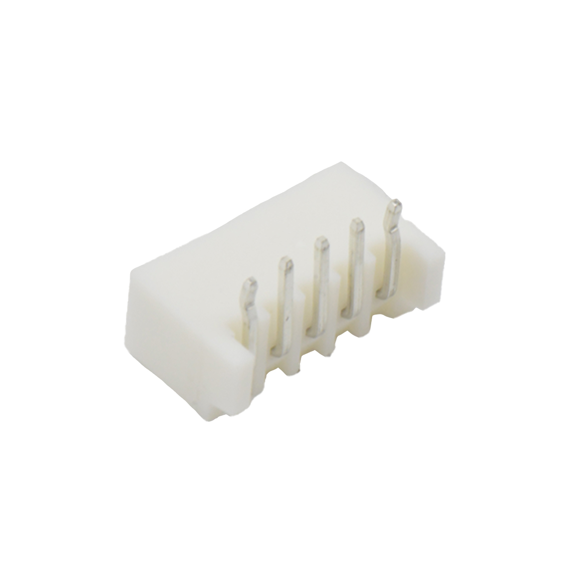 Pitch 2.50mm 90°单排带DIP型带定位 Wafer 5Pin 白色 镀亮锡