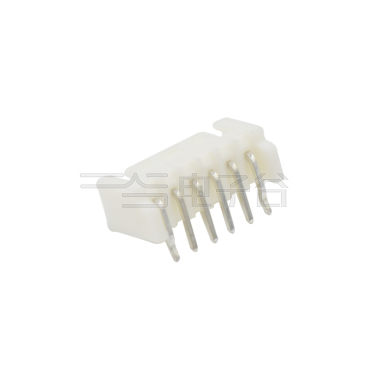 Pitch 2.50mm 90°单排带DIP型带定位 Wafer 6Pin 白色 镀亮锡