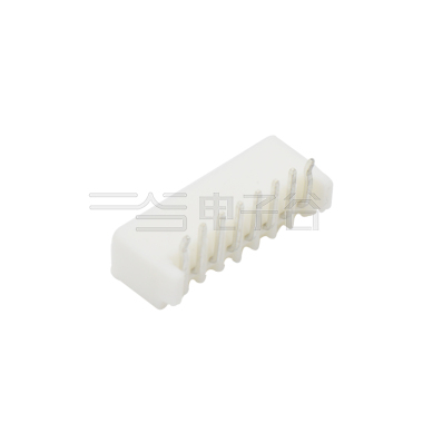 Pitch 2.50mm 90°单排带DIP型带定位 Wafer 8Pin 白色 镀亮锡