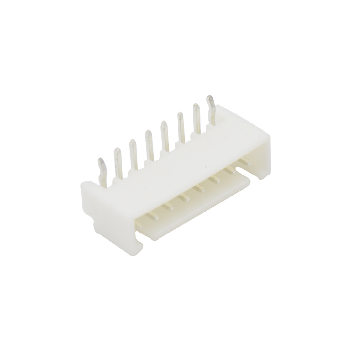 Pitch 2.50mm 90°单排带DIP型带定位 Wafer 8Pin 白色 镀亮锡