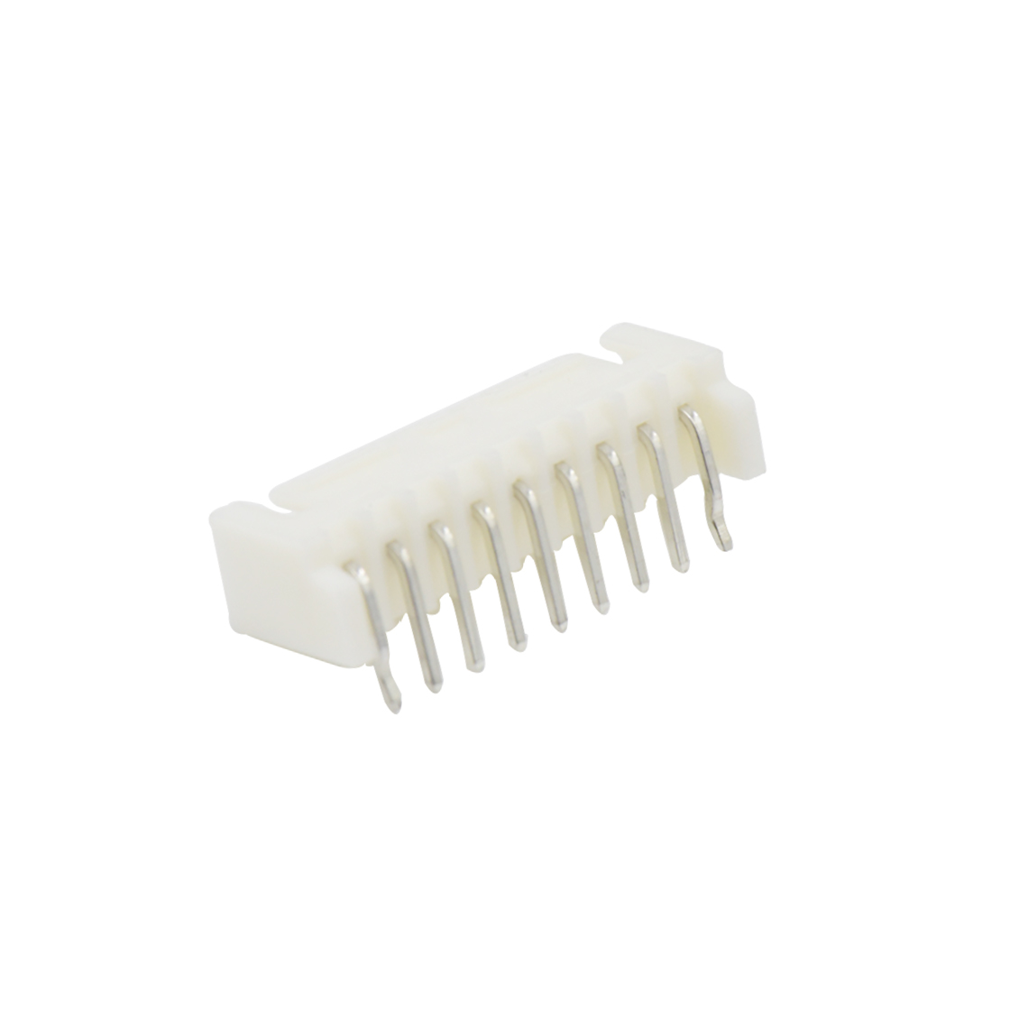 Pitch 2.50mm 90°单排带DIP型带定位 Wafer 9Pin 白色 镀亮锡