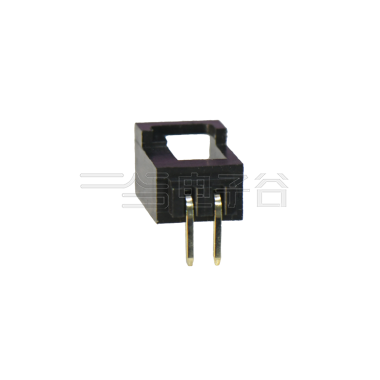 Pitch 2.54mm 90°DIP 卧插带扣 Wafer PA66 2Pin 黑色 镀全金Gold Flash