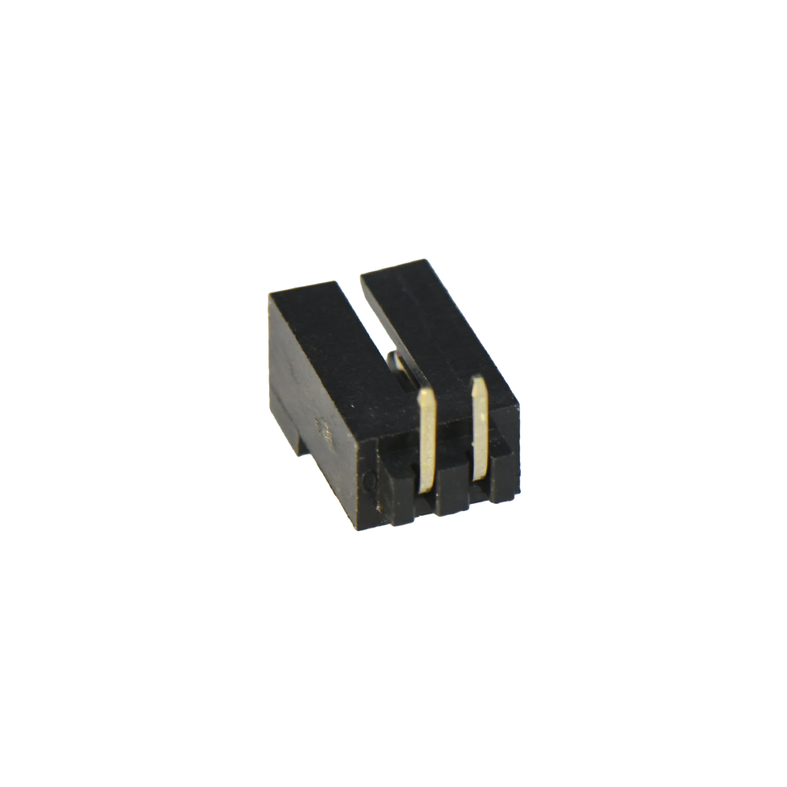 Pitch 2.54mm 90°DIP 卧插带扣 Wafer PA66 2Pin 黑色 镀全金Gold Flash