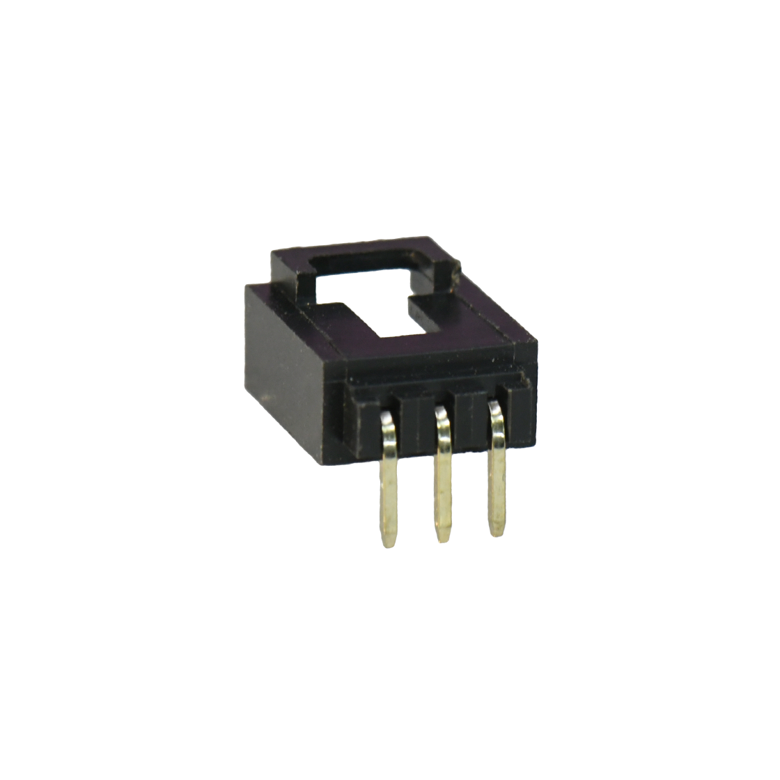 Pitch 2.54mm 90°DIP 卧插带扣 Wafer PA66 3Pin 黑色 镀全金Gold Flash