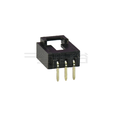 Pitch 2.54mm 90°DIP 卧插带扣 Wafer PA66 3Pin 黑色 镀全金Gold Flash