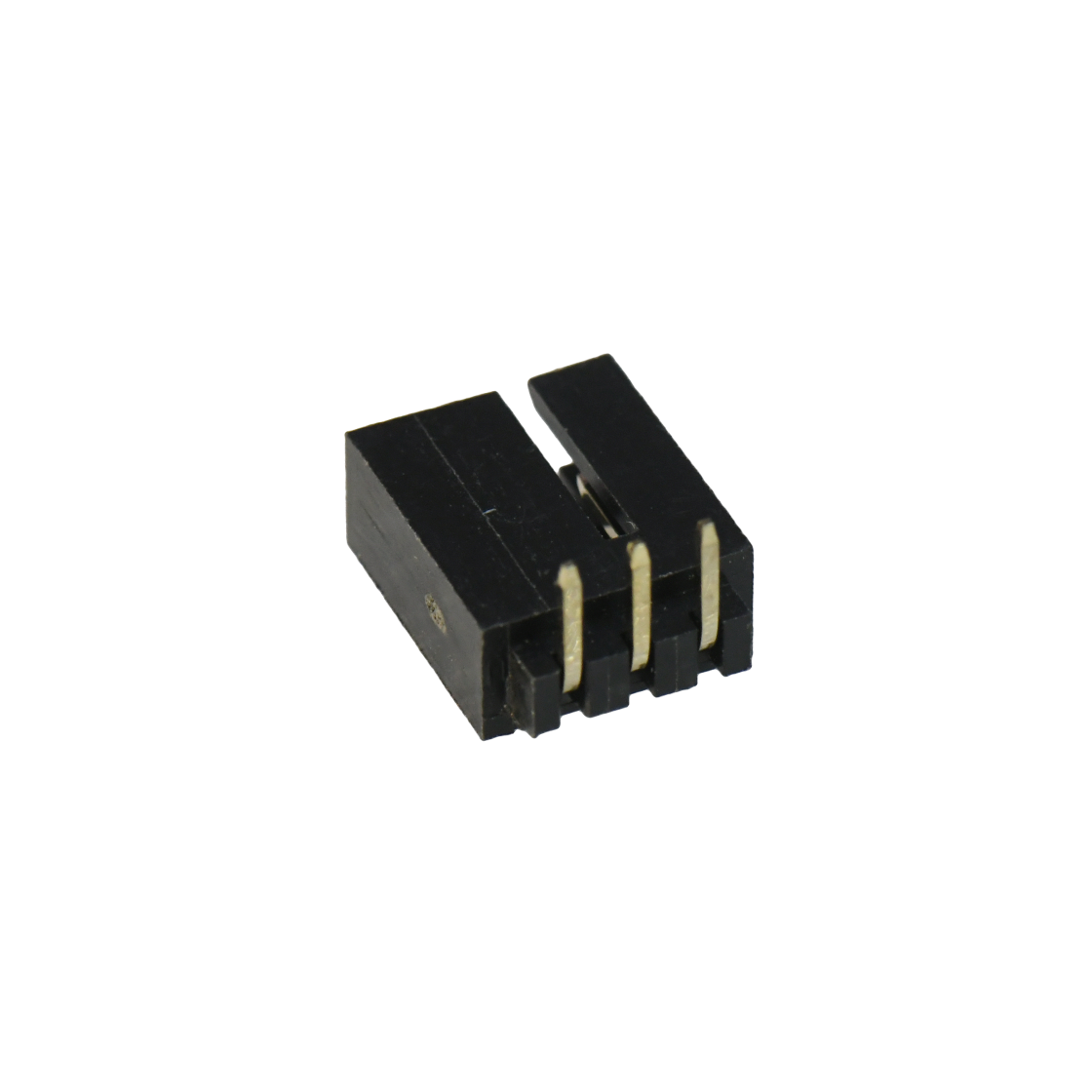 Pitch 2.54mm 90°DIP 卧插带扣 Wafer PA66 3Pin 黑色 镀全金Gold Flash