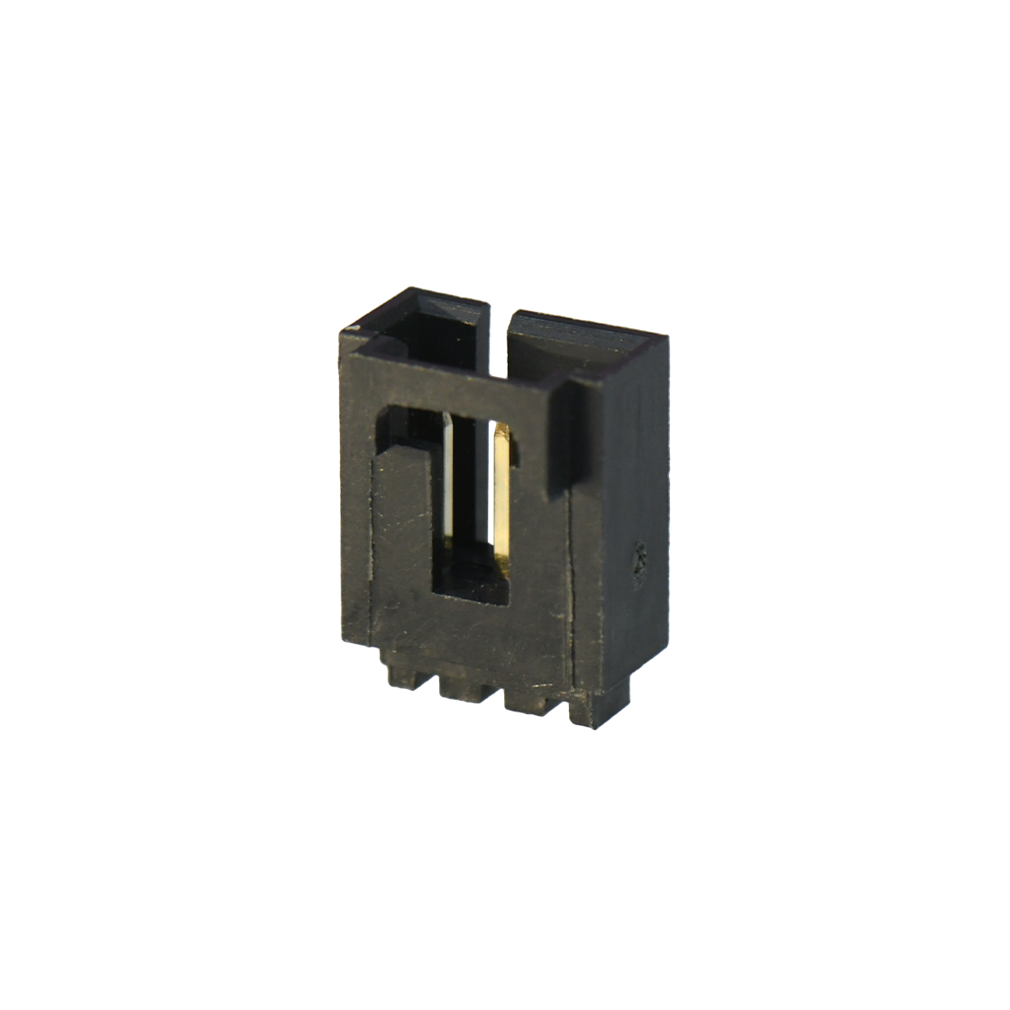 Pitch 2.54mm 90°DIP 卧插带扣 Wafer PA66 3Pin 黑色 镀全金Gold Flash