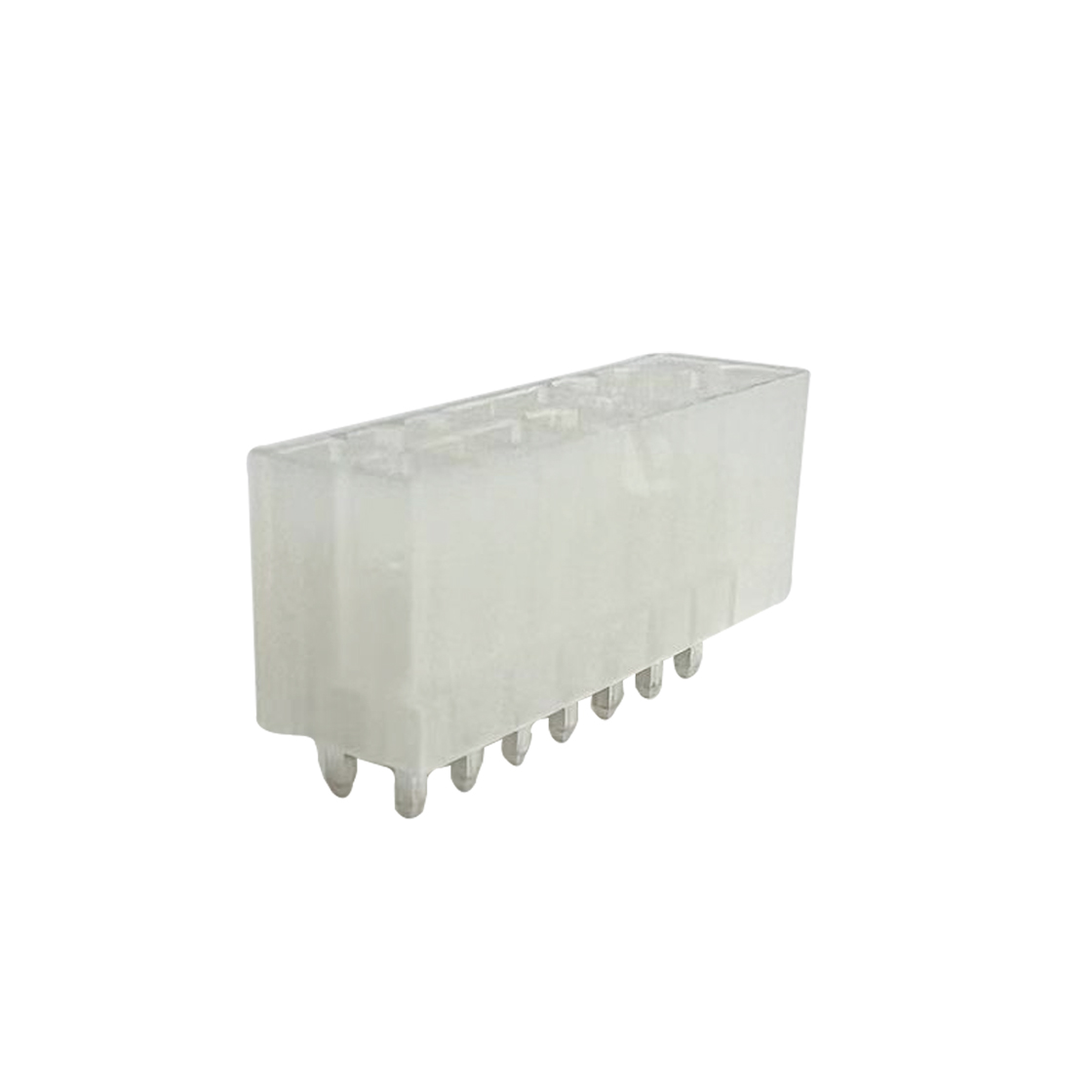 Pitch 4.2mm 双排 180°DIP Wafer 实心针 空第8，16P 2X8Pin 本色 PA66,94V-2 亮锡