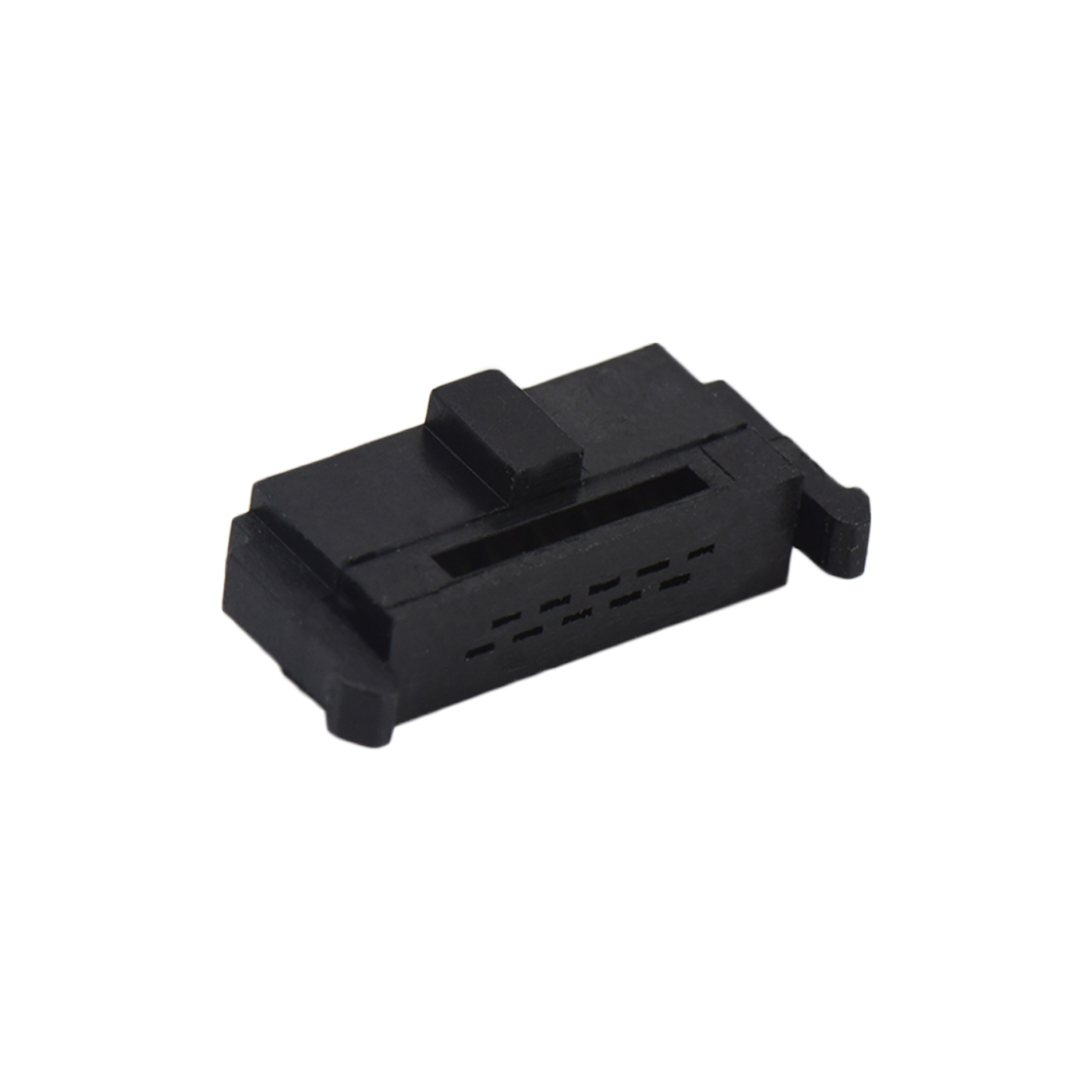 Pitch 1.27mm 180° 双排 DIP 有鼻 公座 （3件套）反扣 2X05Pin 黑色 PBT，94V-0 镀全金G/F
