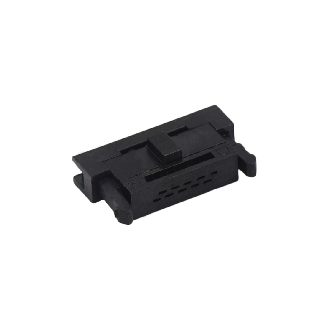 Pitch 1.27mm 180° 双排 DIP 有鼻 公座 （3件套）反扣 2X05Pin 黑色 PBT，94V-0 镀全金G/F