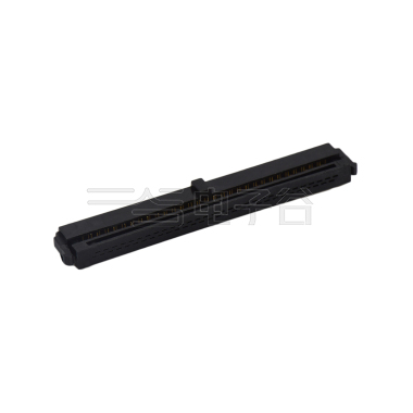 Pitch 1.27mm 180° 双排 DIP 有鼻 公座 （3件套）反扣 2X30Pin 黑色 PBT，94V-0 镀全金G/F