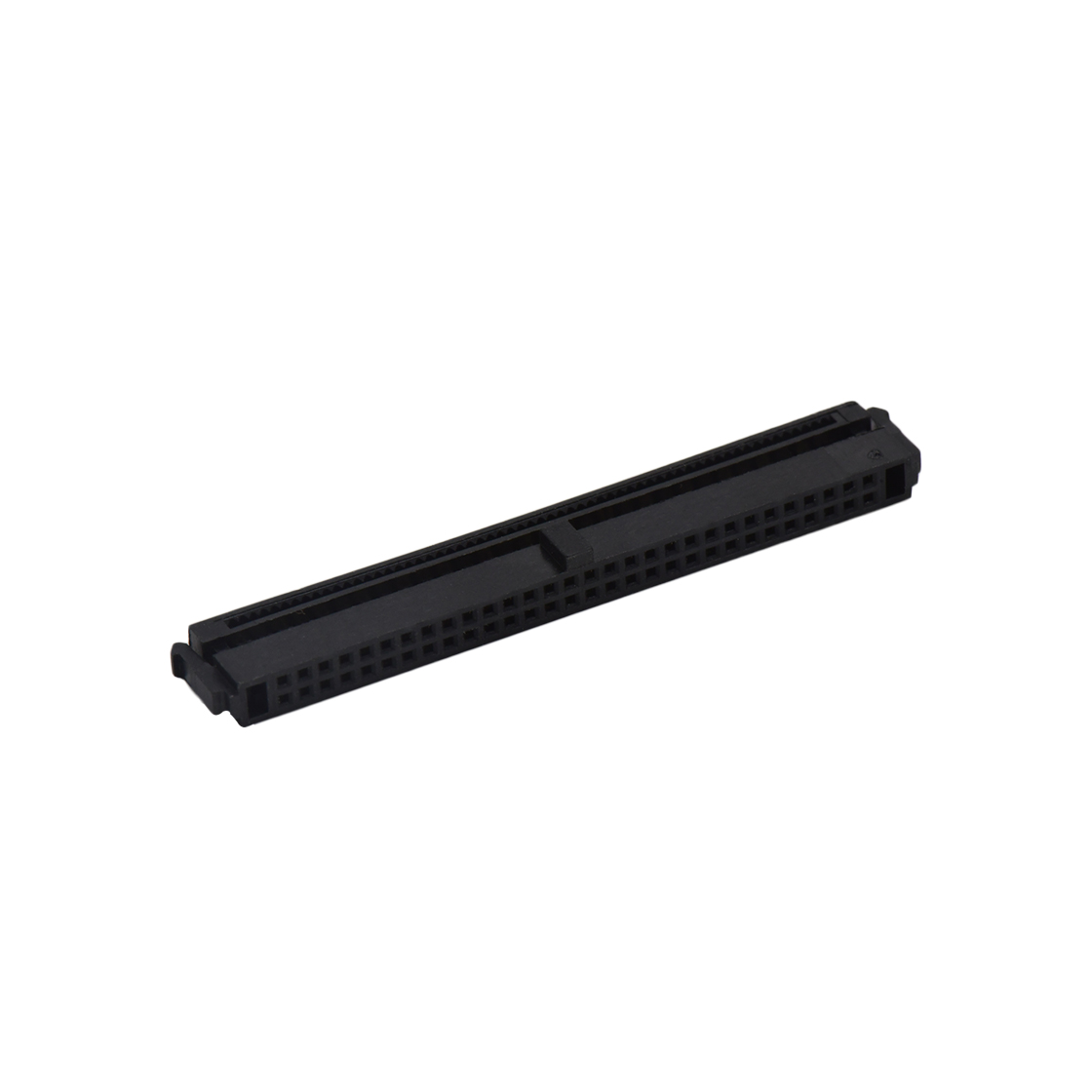 Pitch 1.27mm 180° 双排 DIP 有鼻 公座 （3件套）反扣 2X30Pin 黑色 PBT，94V-0 镀全金G/F