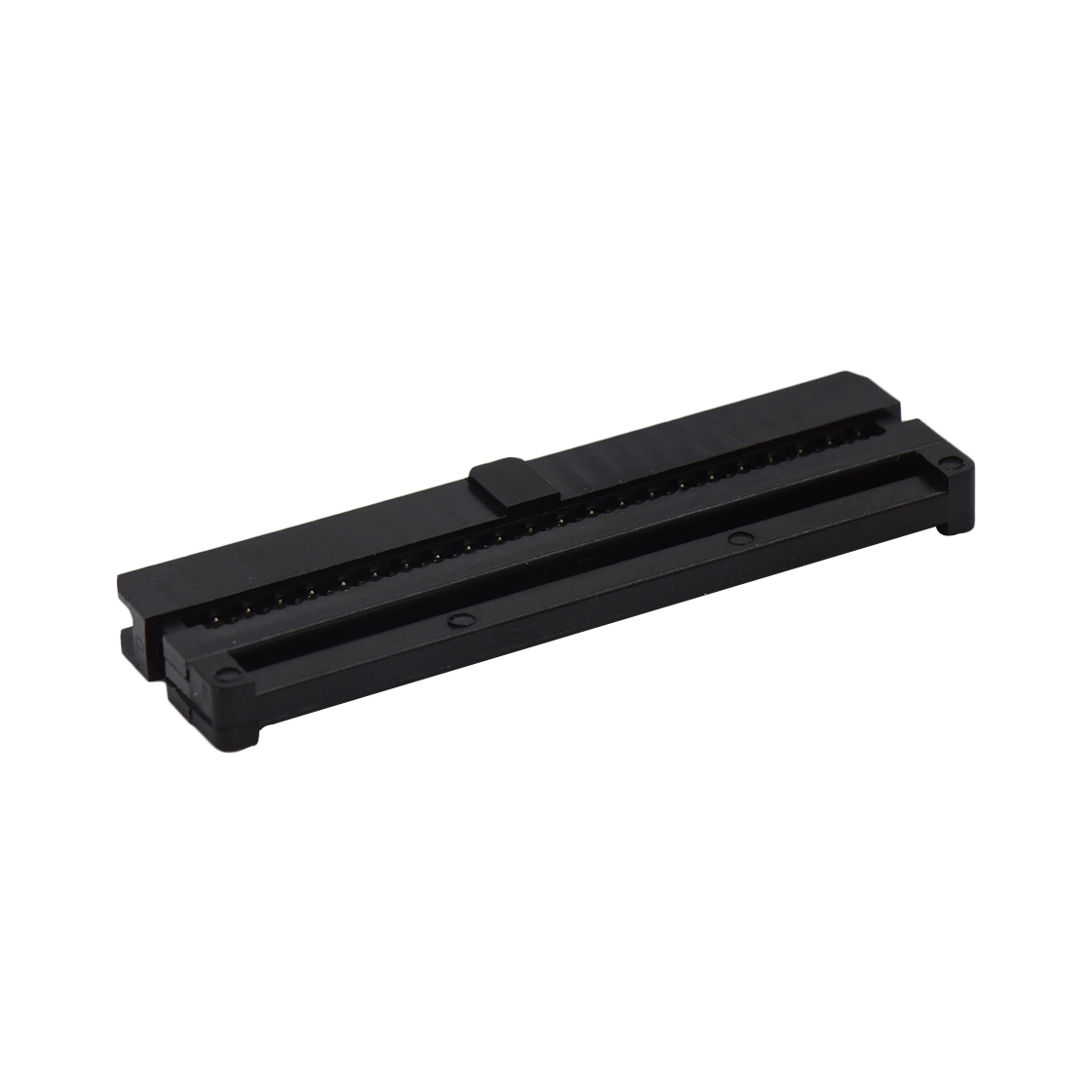 Pitch 2.0mm 180º常规款双排 IDC 三件套 2x22P 黑色 PBT,94V-0 镀半金G/F
