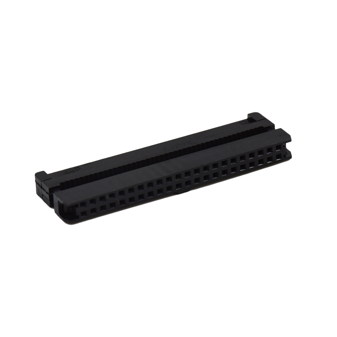 Pitch 2.0mm 180º常规款双排 IDC 三件套 2x22P 黑色 PBT,94V-0 镀半金G/F