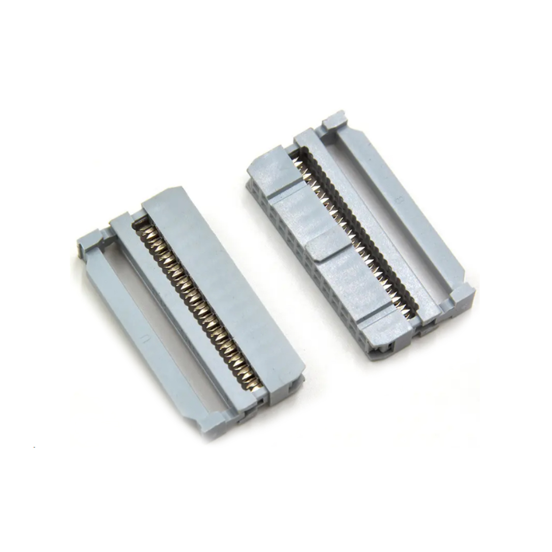 Pitch 2.54mm 180° 双排 DIP IDC 三件套 2X13P 灰色 PBT，94V-0 镀半金G/F
