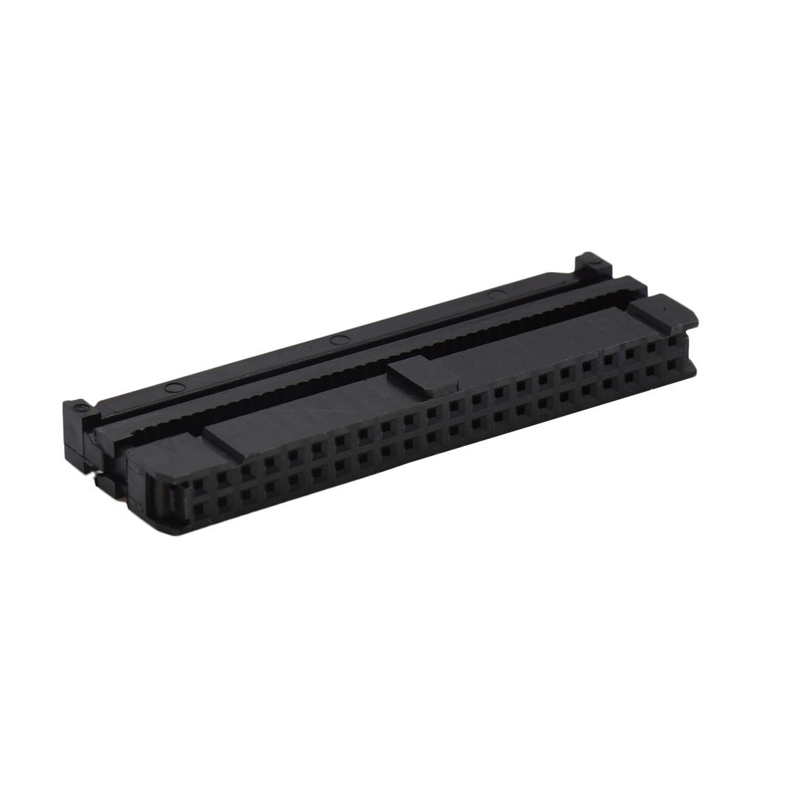 Pitch 2.54mm 180° 双排 DIP IDC 三件套 2X22P 黑色 PBT，94V-0  镀半金G/F