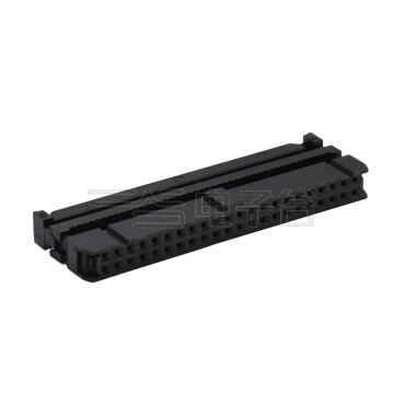 Pitch 2.54mm 180° 双排 DIP IDC 三件套 2X22P 黑色 PBT，94V-0  镀半金G/F