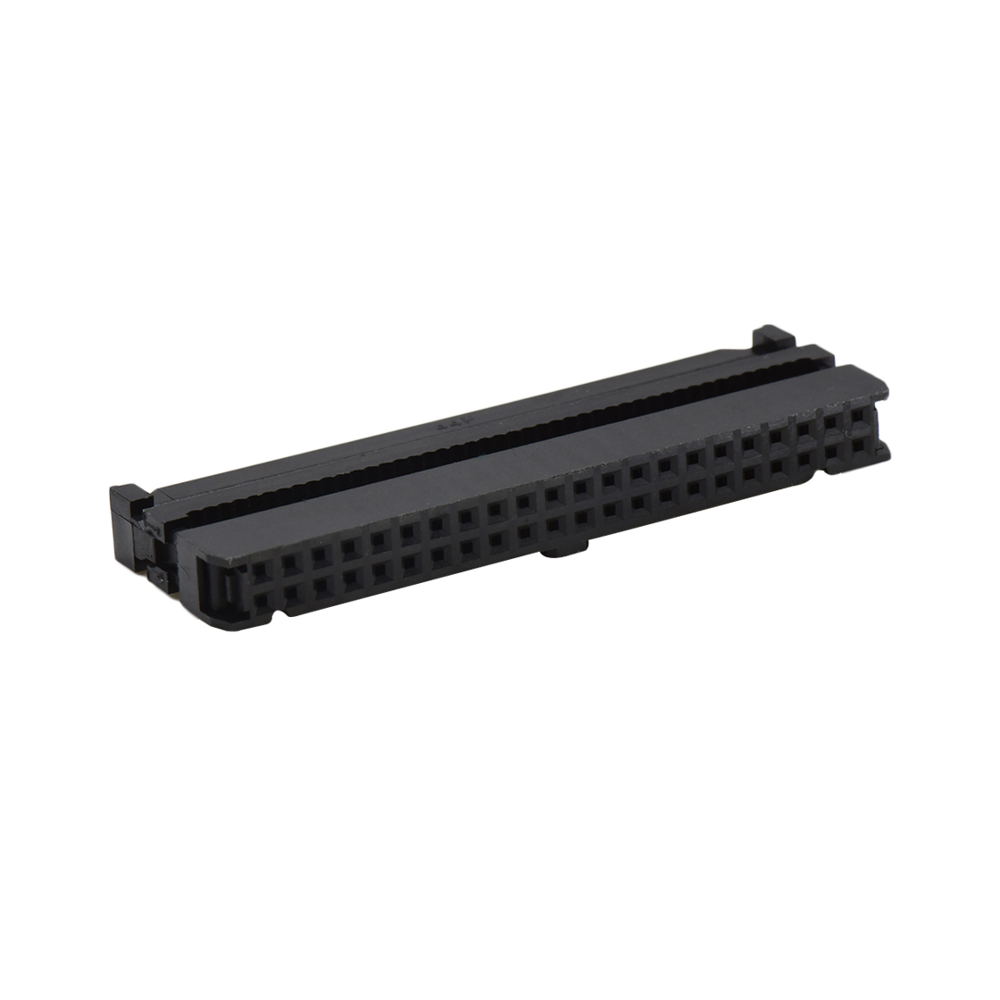 Pitch 2.54mm 180° 双排 DIP IDC 三件套 2X22P 黑色 PBT，94V-0  镀半金G/F