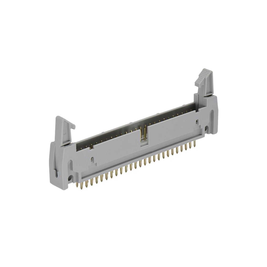 Pitch 2.54mm 180°双排 DIP 牛角 PC:3.60MM 2X25Pin 灰色 镀全金G/F