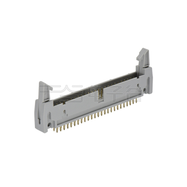 Pitch 2.54mm 180°双排 DIP 牛角 PC:3.60MM 2X25Pin 灰色 镀全金G/F