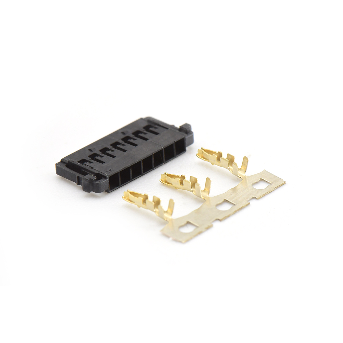 Pitch 1.5mm 单排带凸Housing无卤 07Pin 黑色